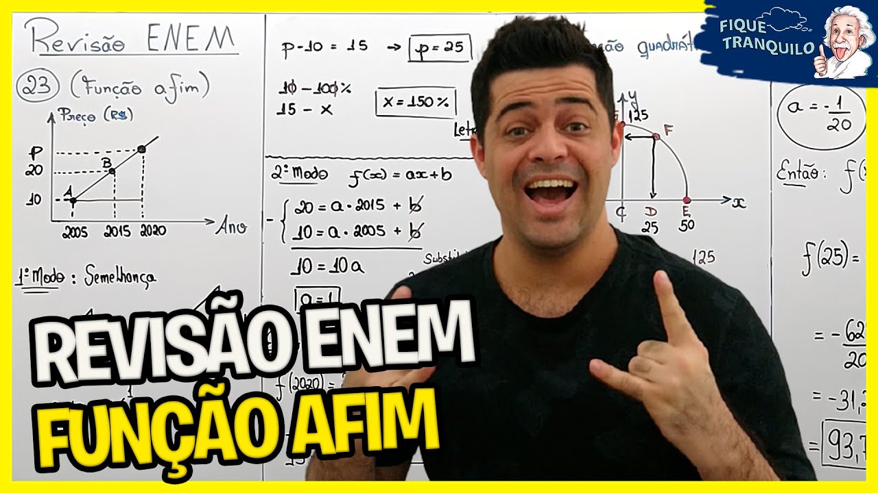 Revisão de Matemática para o ENEM: Questão 23 - Função afim