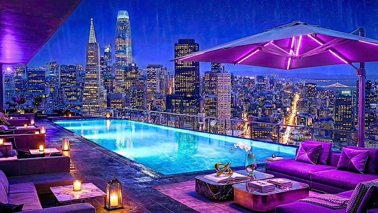 San Francisco Night Skyline 🌃🌧️ Ultra Chill 80s Lofi for Deep Sleep and Relaxation