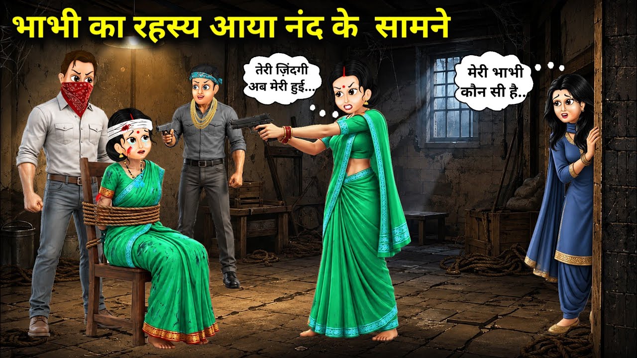 भाभी का रहस्य आया नंद के सामने||Hindi Cartoon Stories||Sister-in-law's secret revealed to the sister