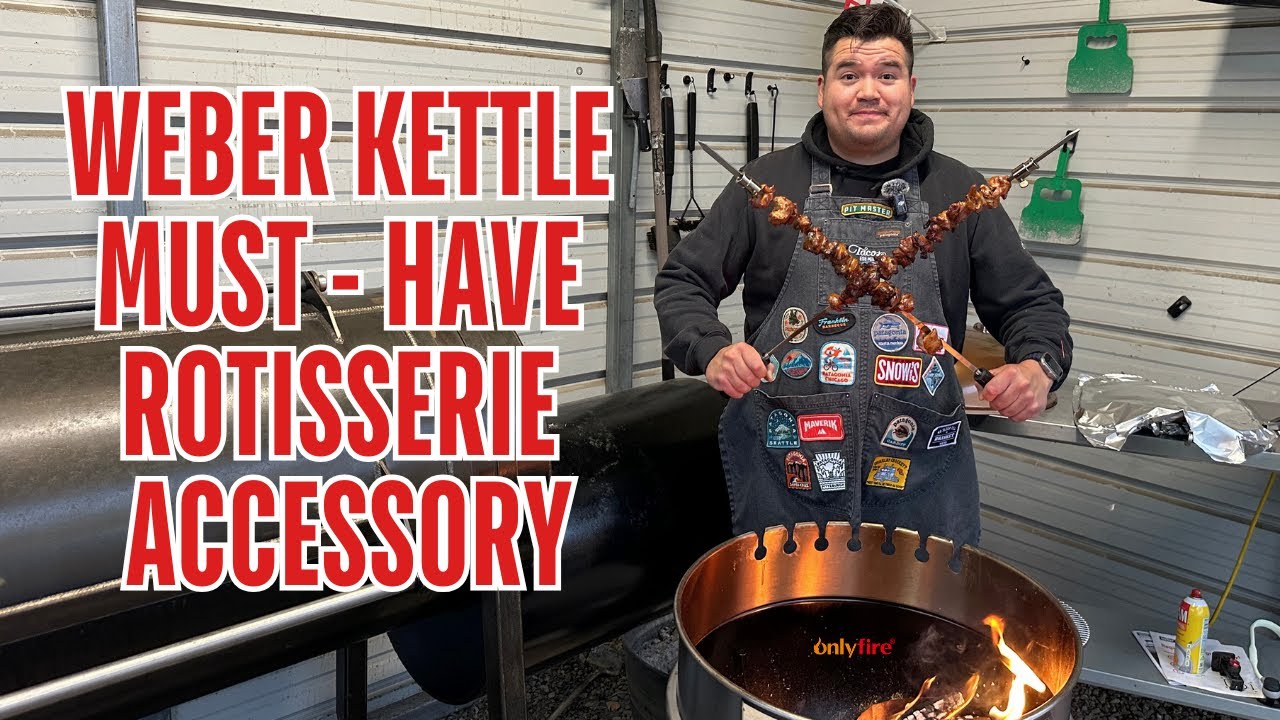 Breaking In the New Weber Kettle Grill With A Must-Have Rotisserie Accessory