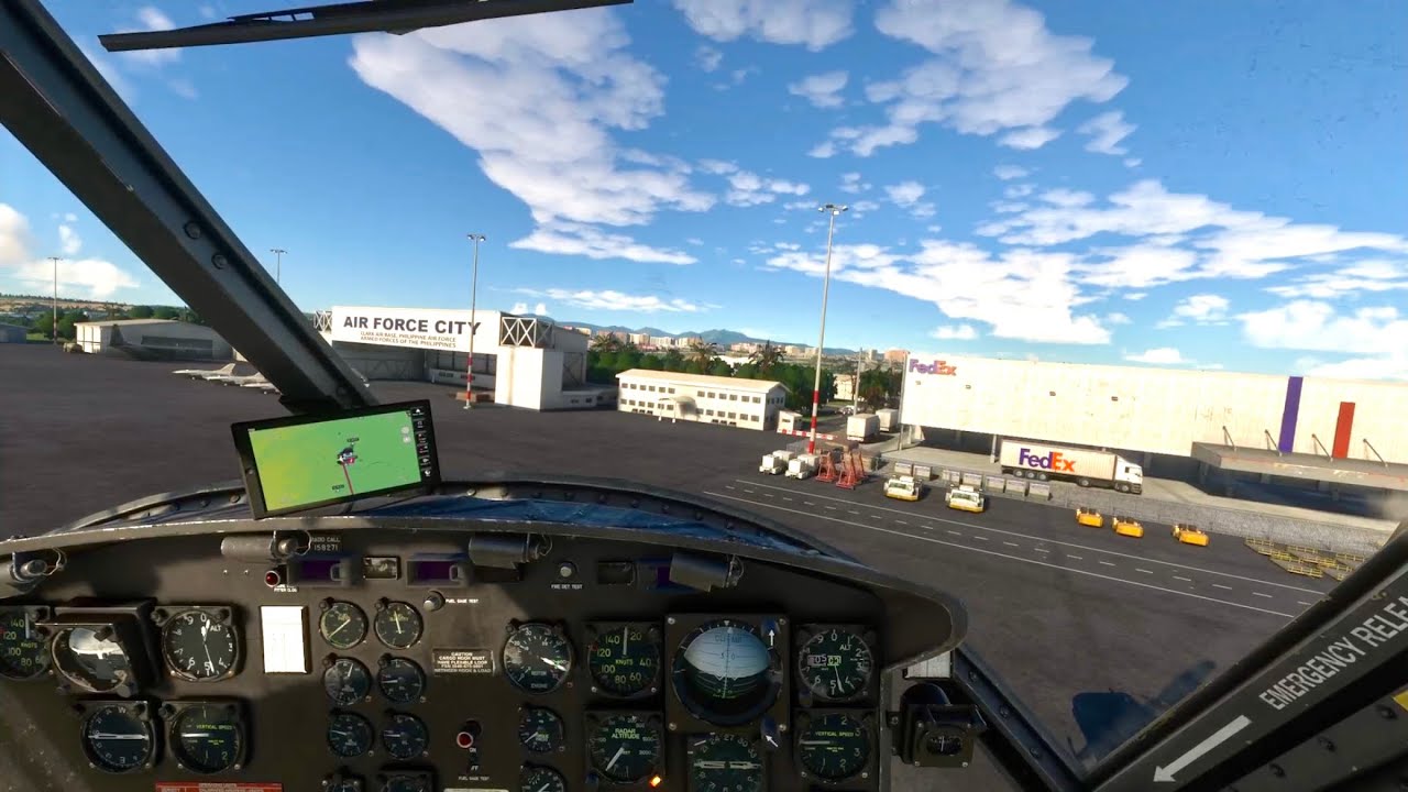 UH-1H HUEY landing and takeoff at Clark Airbase | MSFS 
