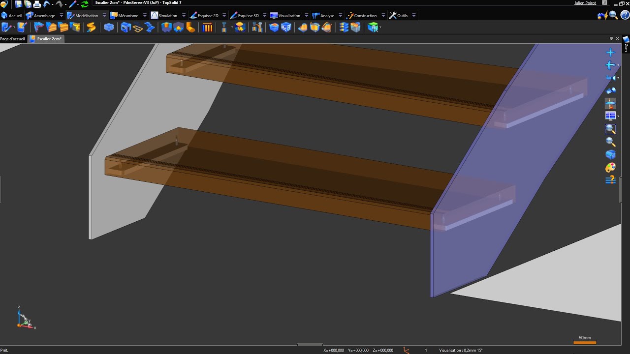 Evolutions Marches bois sur plats - TopSolid'Steel Démonstration