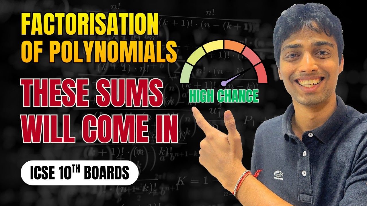 Solve THESE 3 Sums Before ICSE Boards 2026 | Factorisation of Polynomials