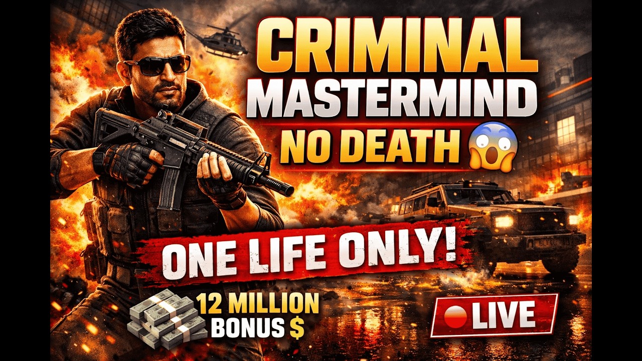 🔥 GTA V Criminal Mastermind Challenge LIVE 😱 | No Death Run | 12M Bonus Mission 💰