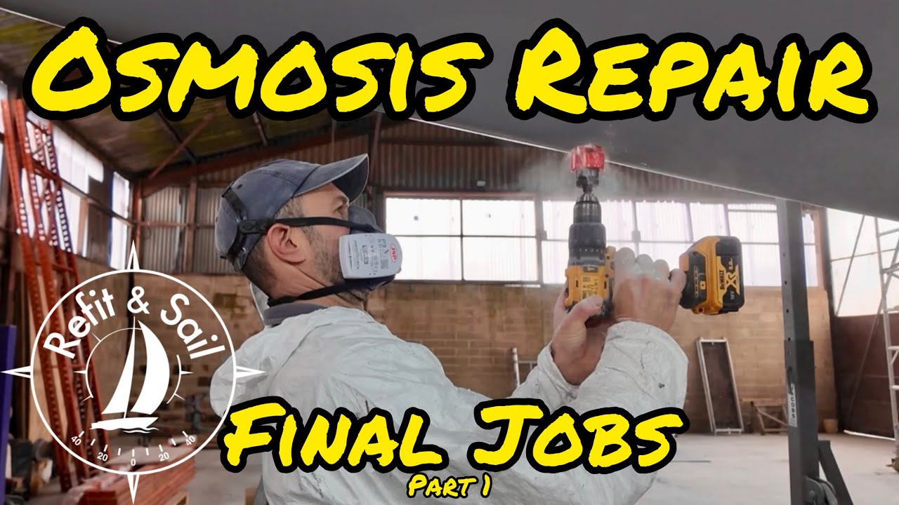 Finishing-Up 1 -Transducer, Rudder, Keel coating - Essential Osmosis Repair Guide - S&S34 (Part 5-1)