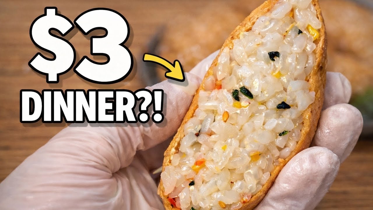 $3 Dinner in 10 Minutes | Inari Sushi