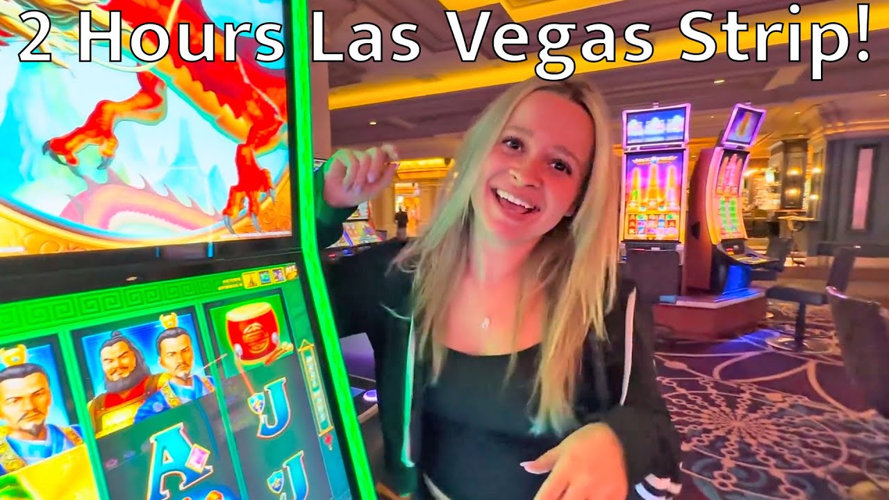 Playing Slots On The Las Vegas Strip For 2 Hours!