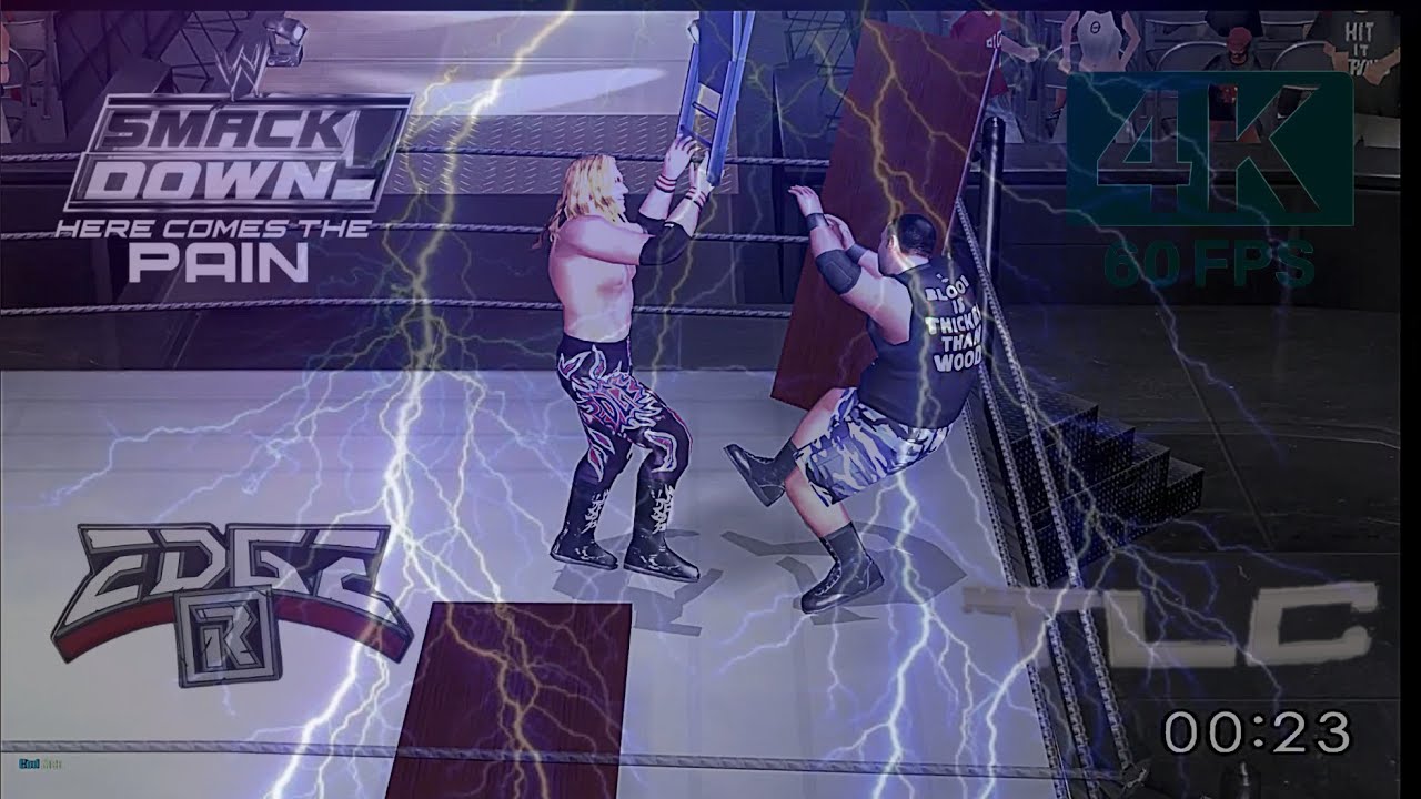 Edge vs Bubba Ray Dudley TLC π🪜🪑 SmackDown Here Comes the Pain  # Twist of  Fate 