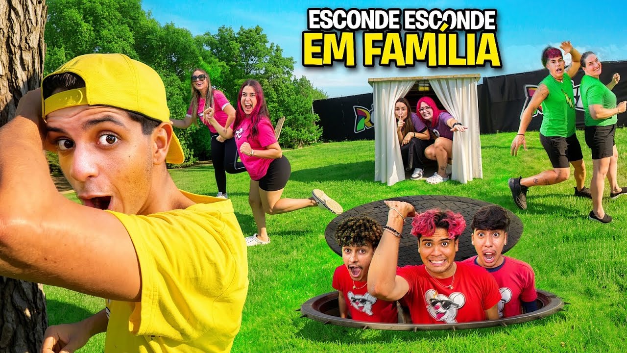 ESCONDE ESCONDE EM FAMÍLIA NA MANSÃO DOS ROSA *Qual família venceu ?
