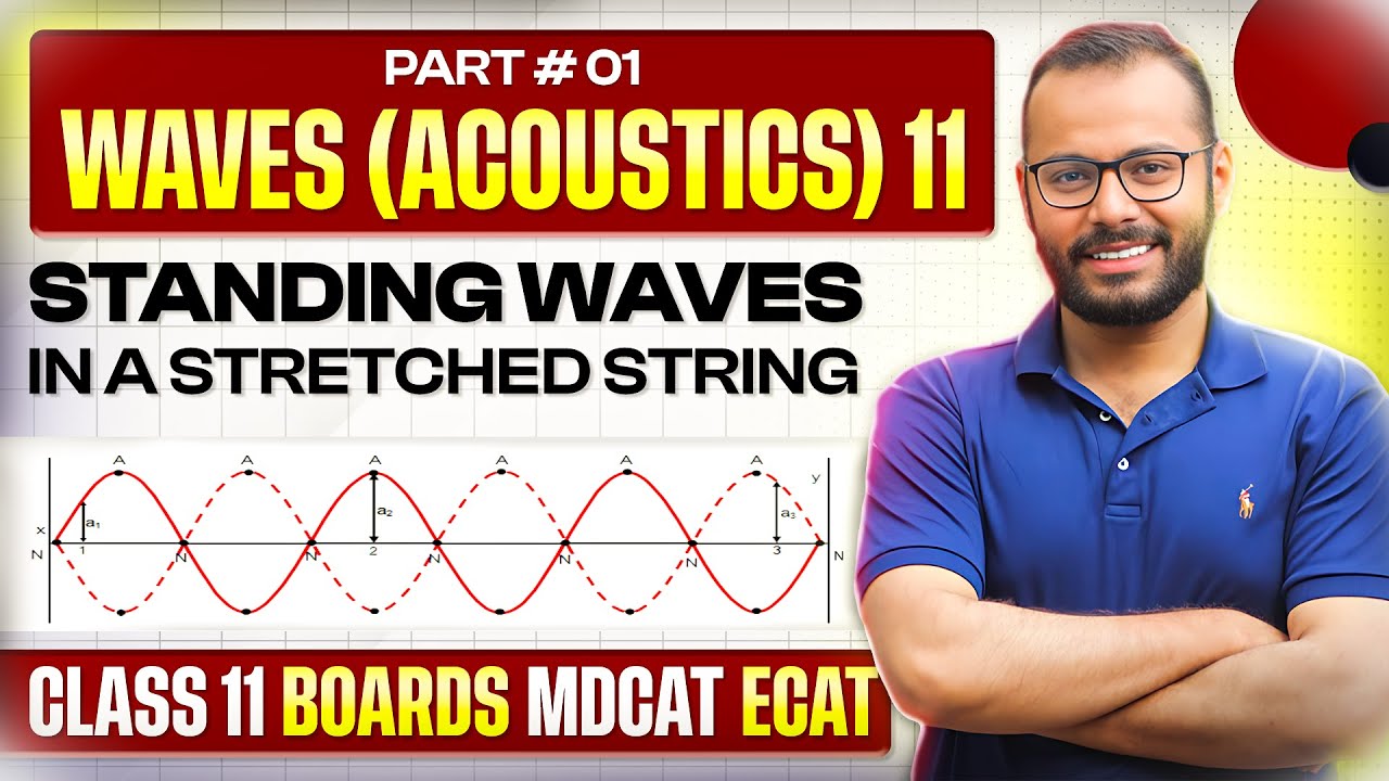 11 | Waves & Acoustics 11 | Standing Waves in Stretched String | Modes of Vibration | ECAT/MDCAT