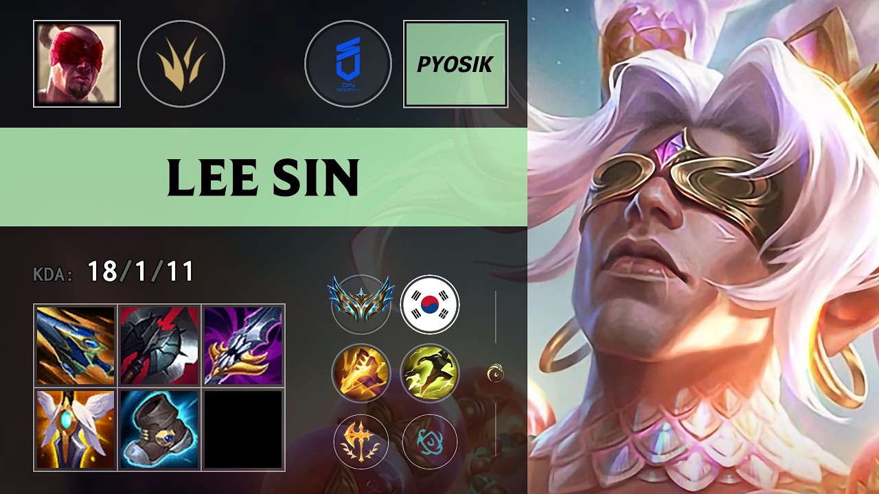 (DNS Pyosik) Lee Sin Jungle vs Qiyana - KR Challenger Patch 26.16