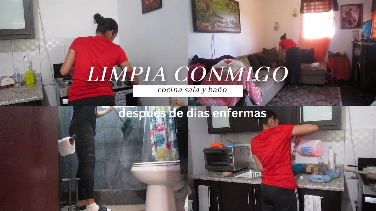 limpiando y recogiendo  despues de estar enfermas