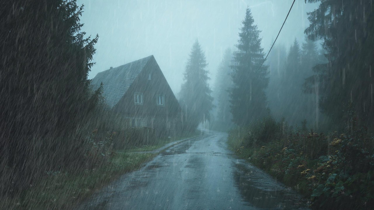 No Ads Heavy Rain & Thunder Sounds for Deep Sleep and Insomnia Relief
