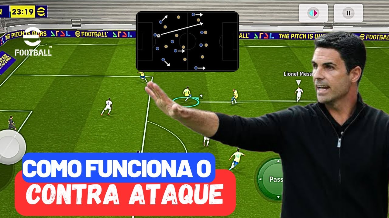 TUTORIAL ATUALIZADO✅ EXPLICANDO COMO FUNCIONA O ESTILO DE JOGO CONTRA ATAQUE NO EFOOTBALL MOBILE