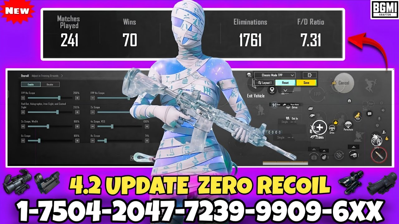 🔥Bgmi sensitivity settings 2026 🥵 | Bgmi best sensitivity settings ✅| Zero recoil sensitivity bgmi