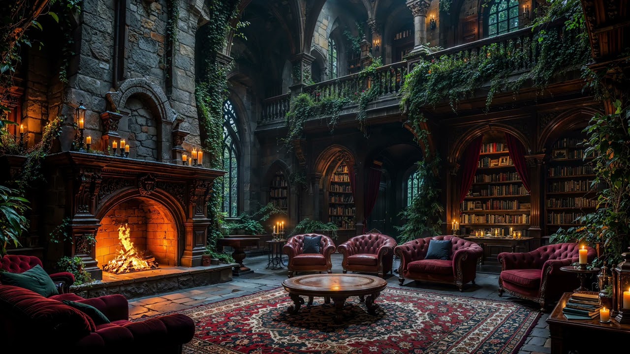 Enchanted Castle Hearth Hideaway 🏰 Cozy Medieval Fireplace Ambience for Sleep & Deep Relaxation