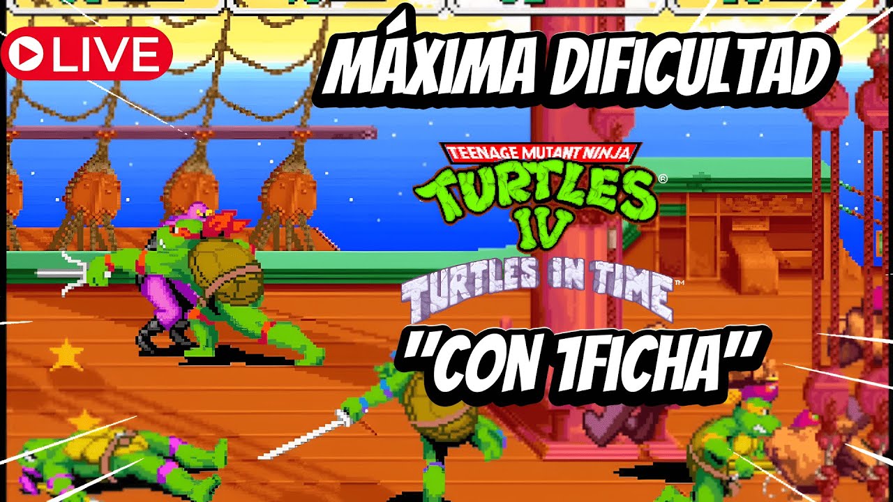 EN MÁXIMA DIFICULTAD Y "CON 1 FICHA", Teenage Turtles Ninja SNES.