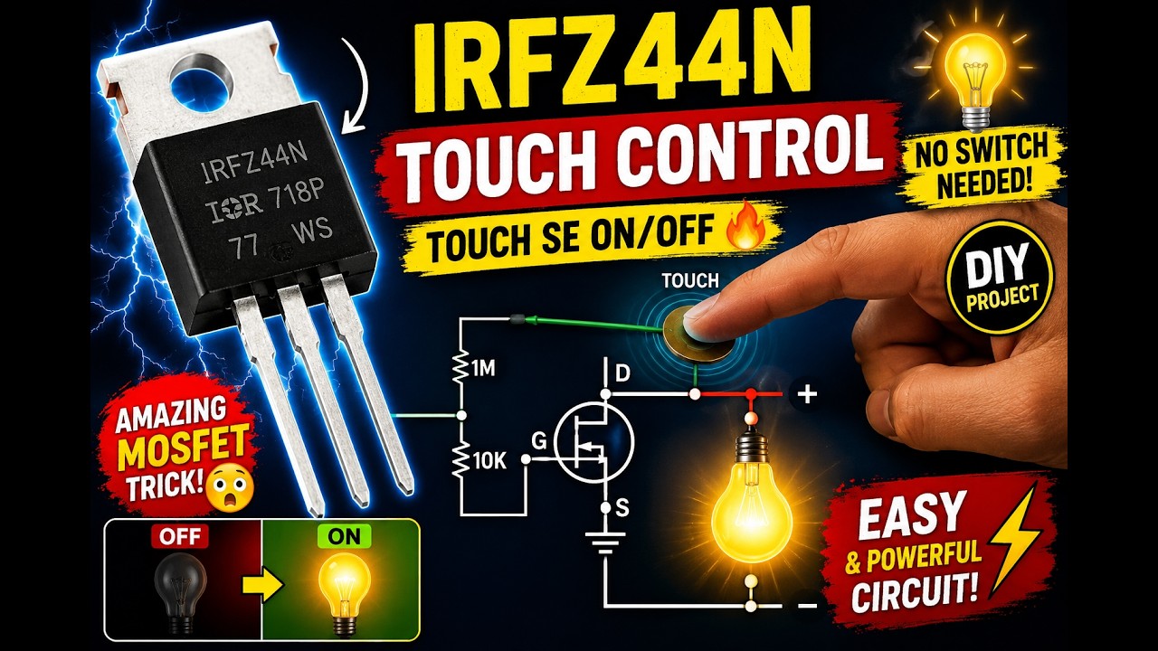 Transform Your Tech! DIY IRFZ44N MOSFET Voltage Regulator with Touch Control - EASY Guide!