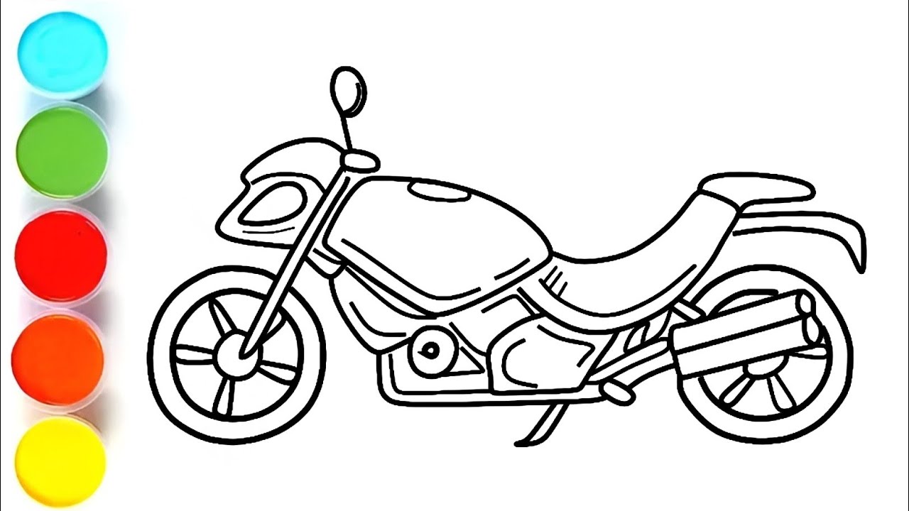 Как нарисовать велосипед шаг за шагом || Видео по рисованию велосипеда для детей || Рисование вел...