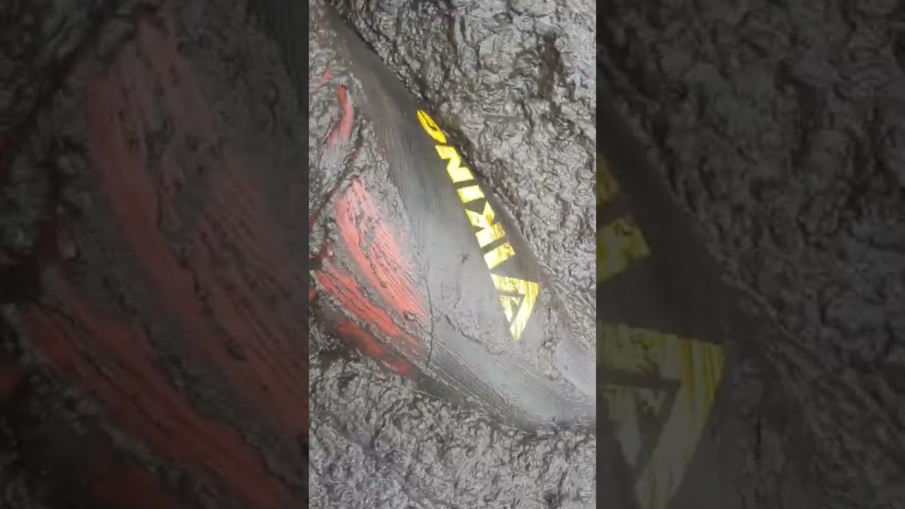 Muddy legs, Red Viking drysuit