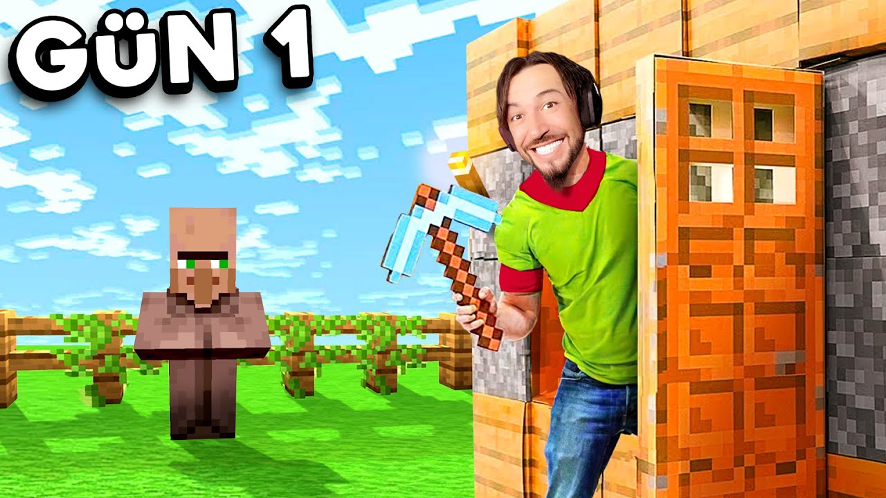 MİNECRAFT'TA 100 GÜN GEÇİRMEK! Zor Mod 1