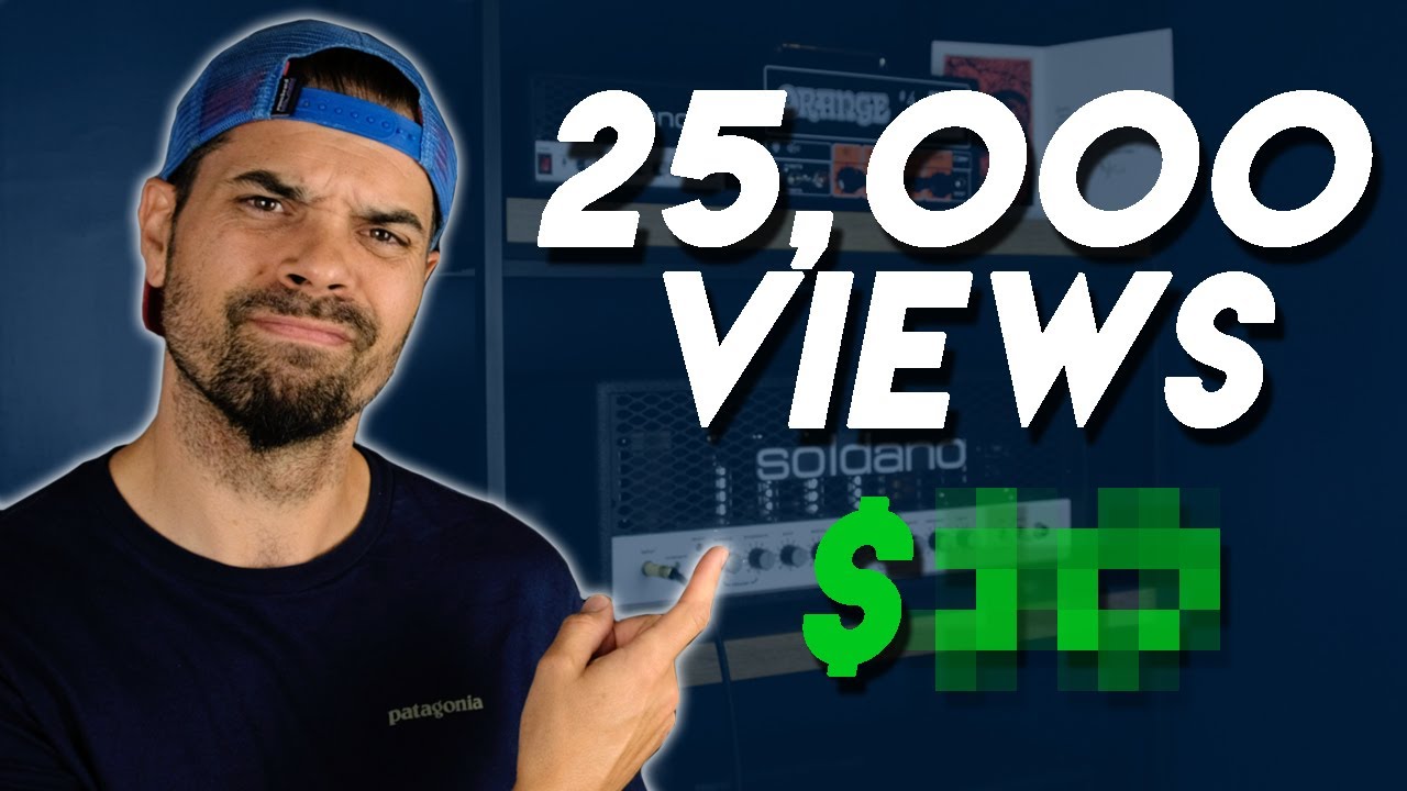 How much money for 25,000 views? What YouTube paid for my most viewed videos on my guitar channel