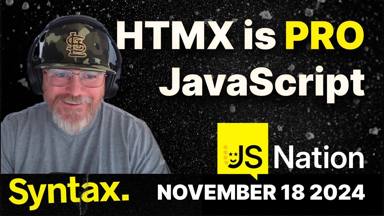 HTMX is Pro-JavaScript @JSNation - Interview w/ Carson Gross