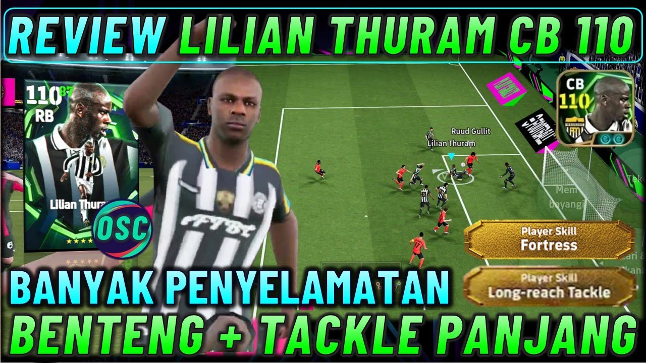 REVIEW THURAM 110 !! BANYAK PENYELAMATAN PAKE SKILL BENTENG & TEKEL JANGKAUAN PANJANG EFOOTBALL 1016