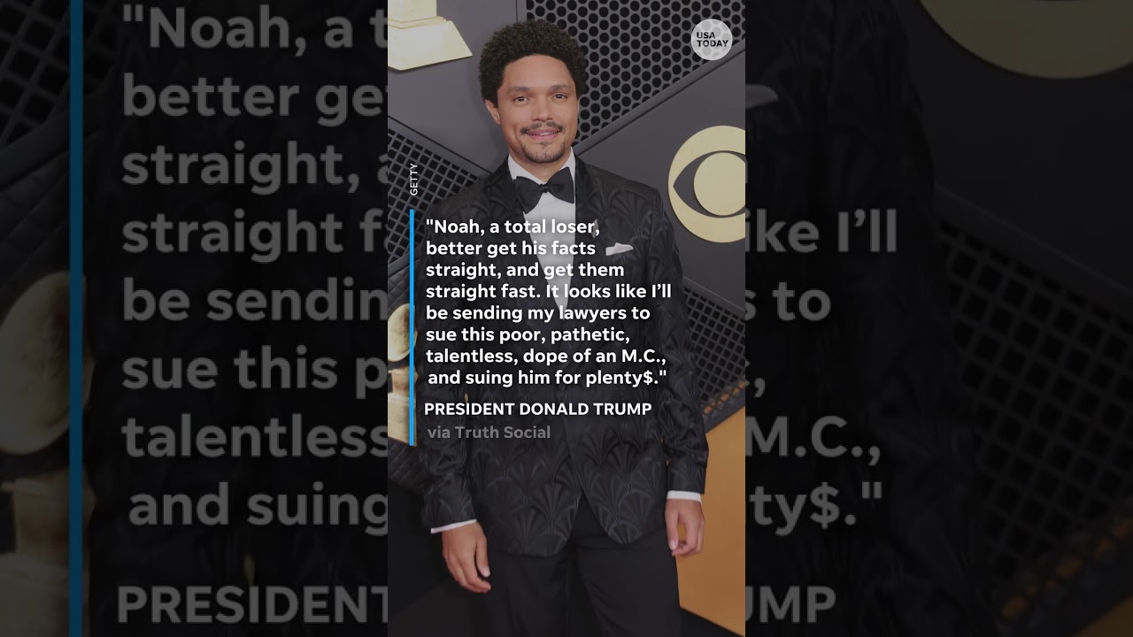 Trump threatens to sue Trevor Noah over Epstein island joke at 2026 Grammy Awards