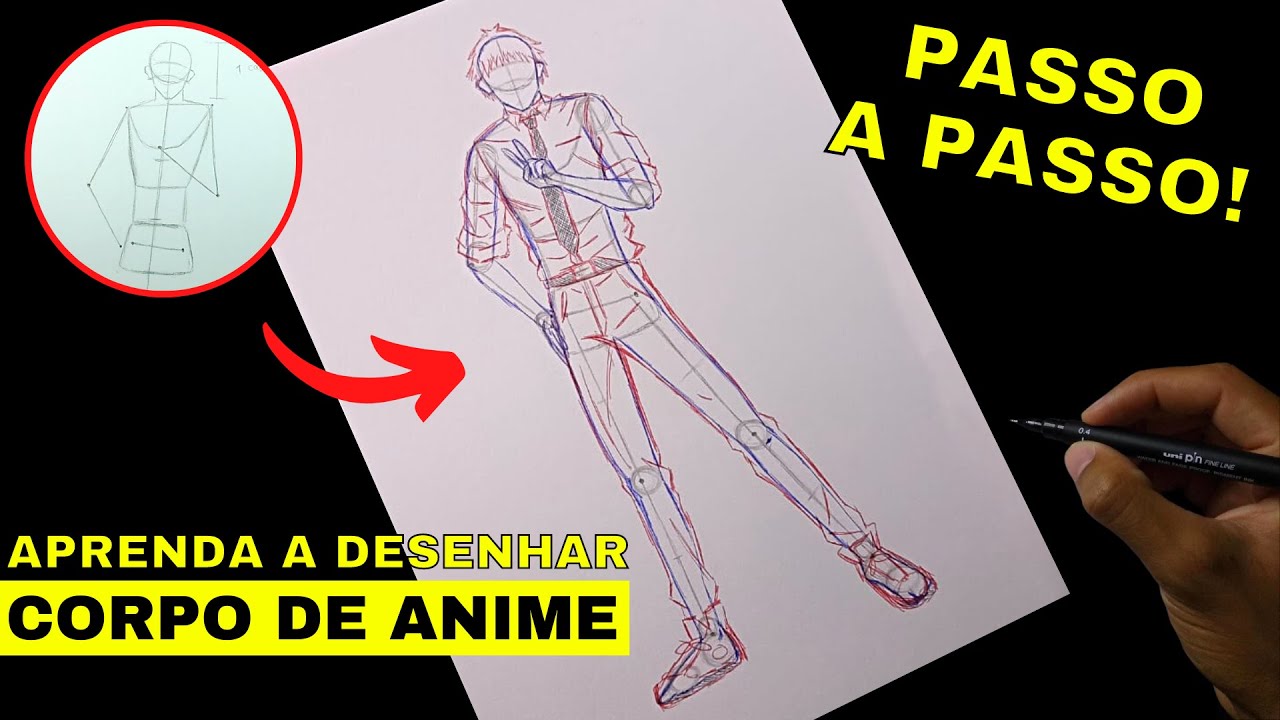Como desenhar CORPO DE ANIME | Passo a passo completo!