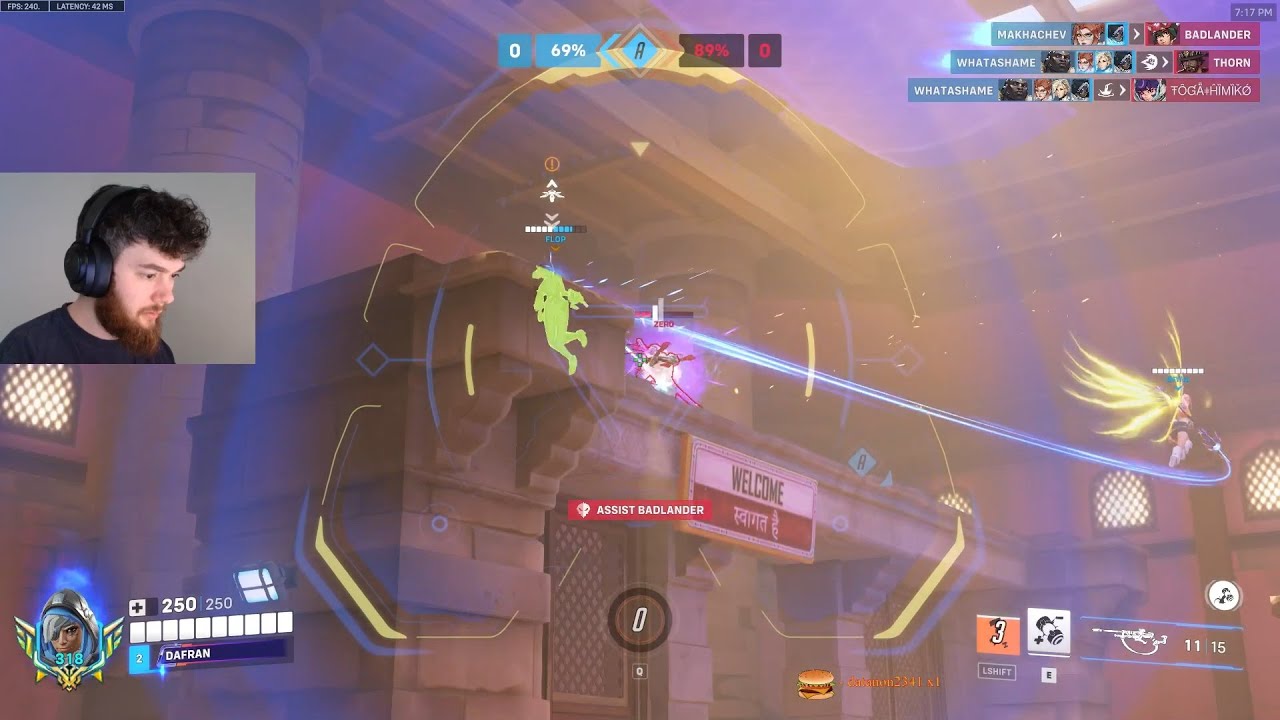 Tracking God Dafran Aggressive Ana Gameplay - OVERWATCH 2 SEASON 16 TOP 500