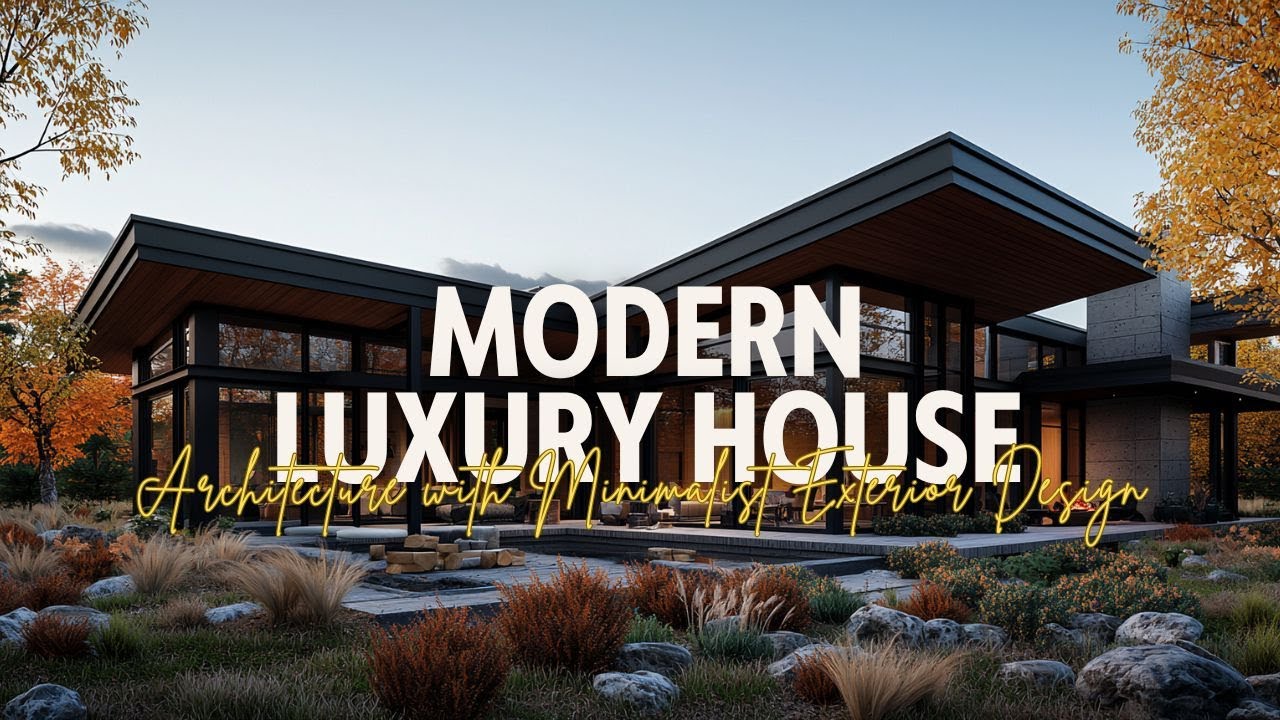 Modern Luxury House Architecture with Minimalist Exterior Design