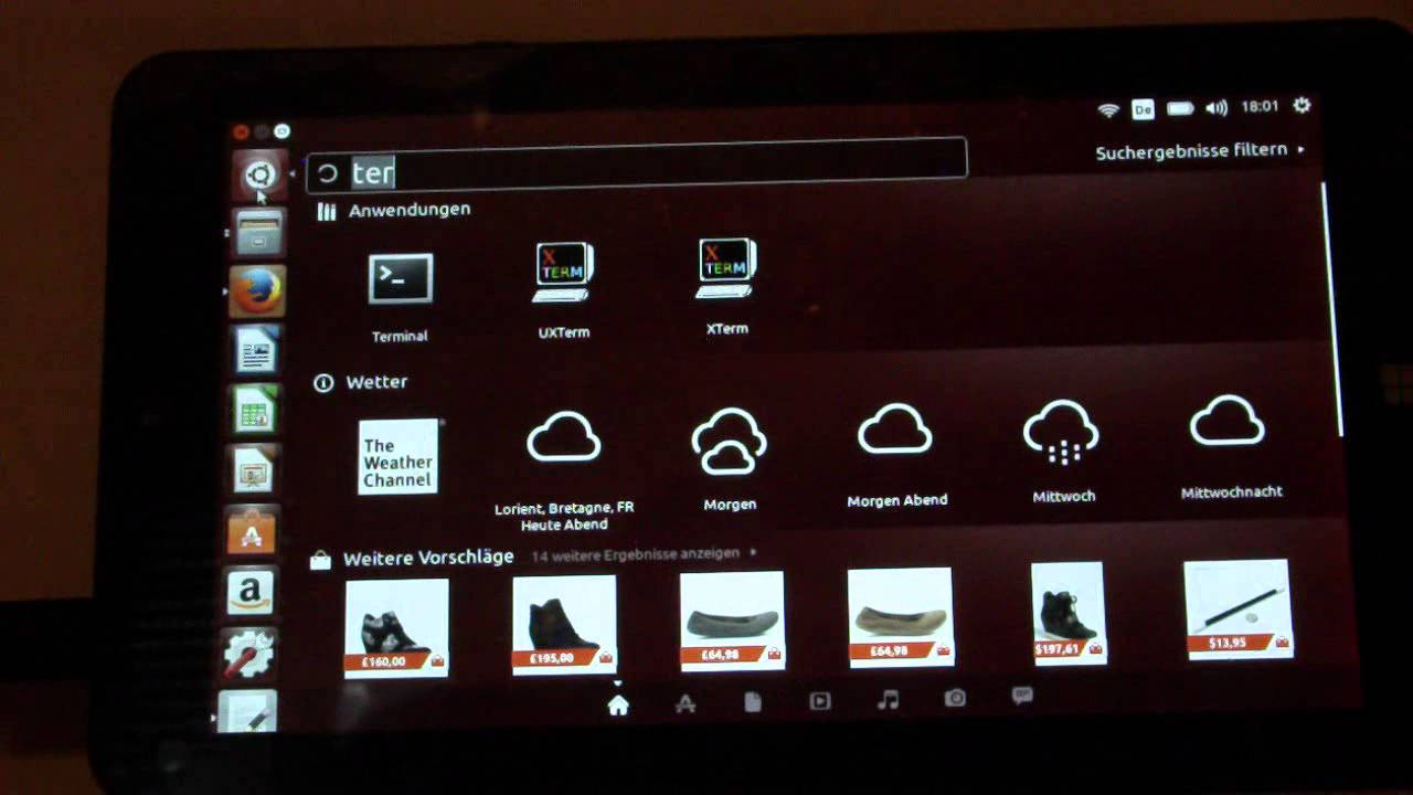Linux Ubuntu Touchpanel installieren Trekstor Surftab Wintron 7 Windows Tablets