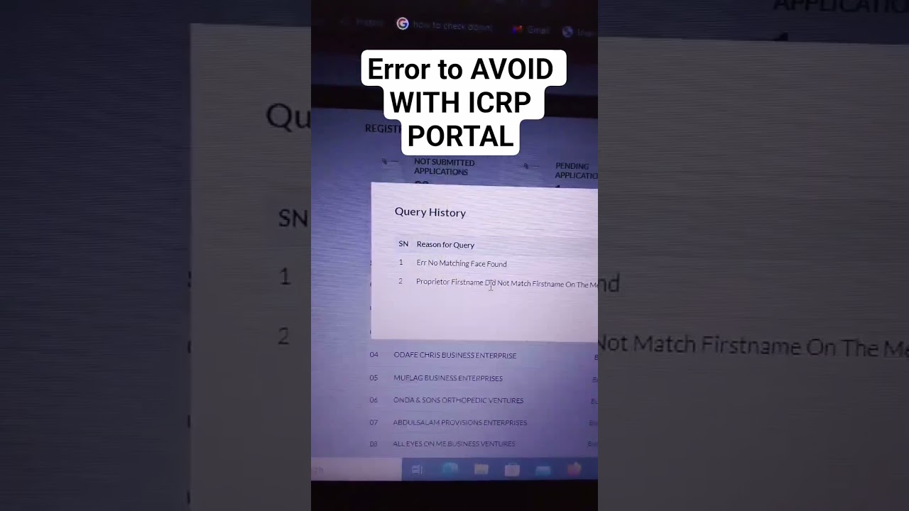 ERROR TO AVOID WITH CAC AI PORTAL - #icrp #cacregistration #newcacportal