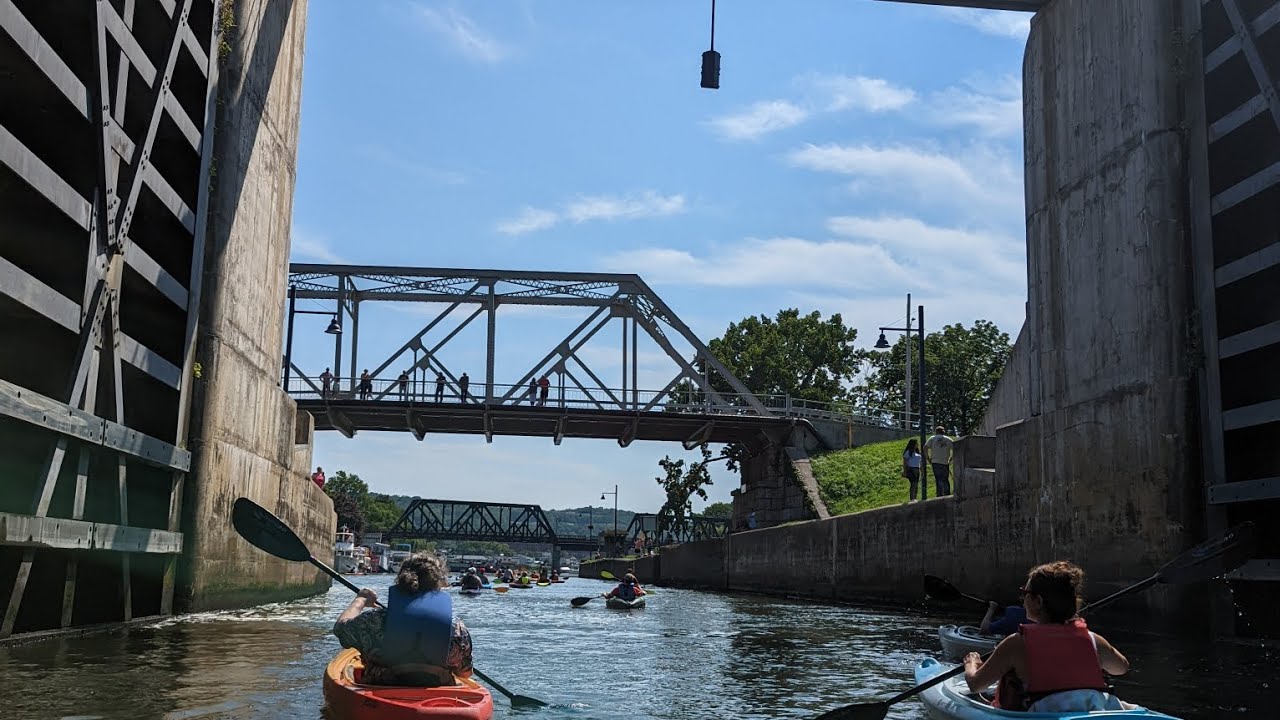 kayaking lock 6 Erie canal September 2022