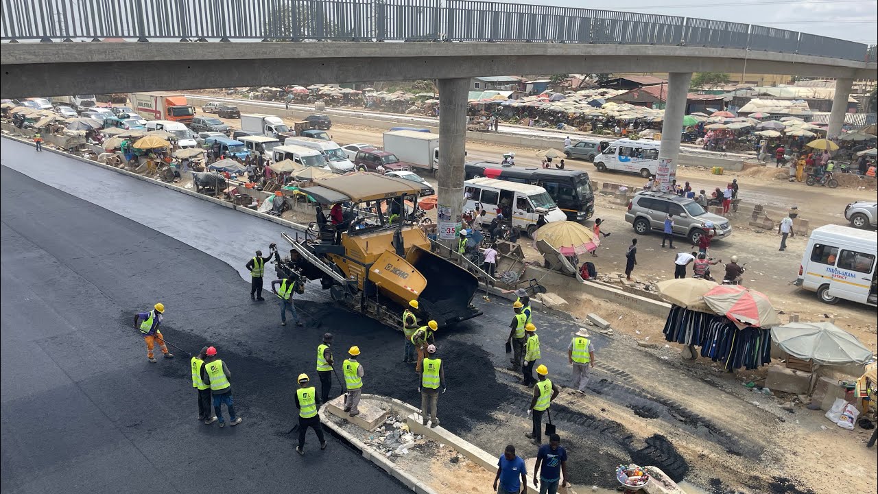 Massive Congratulations To Ghana! More Asphalt Works On The 10 Lane Ofankor Nsawam Road Project 