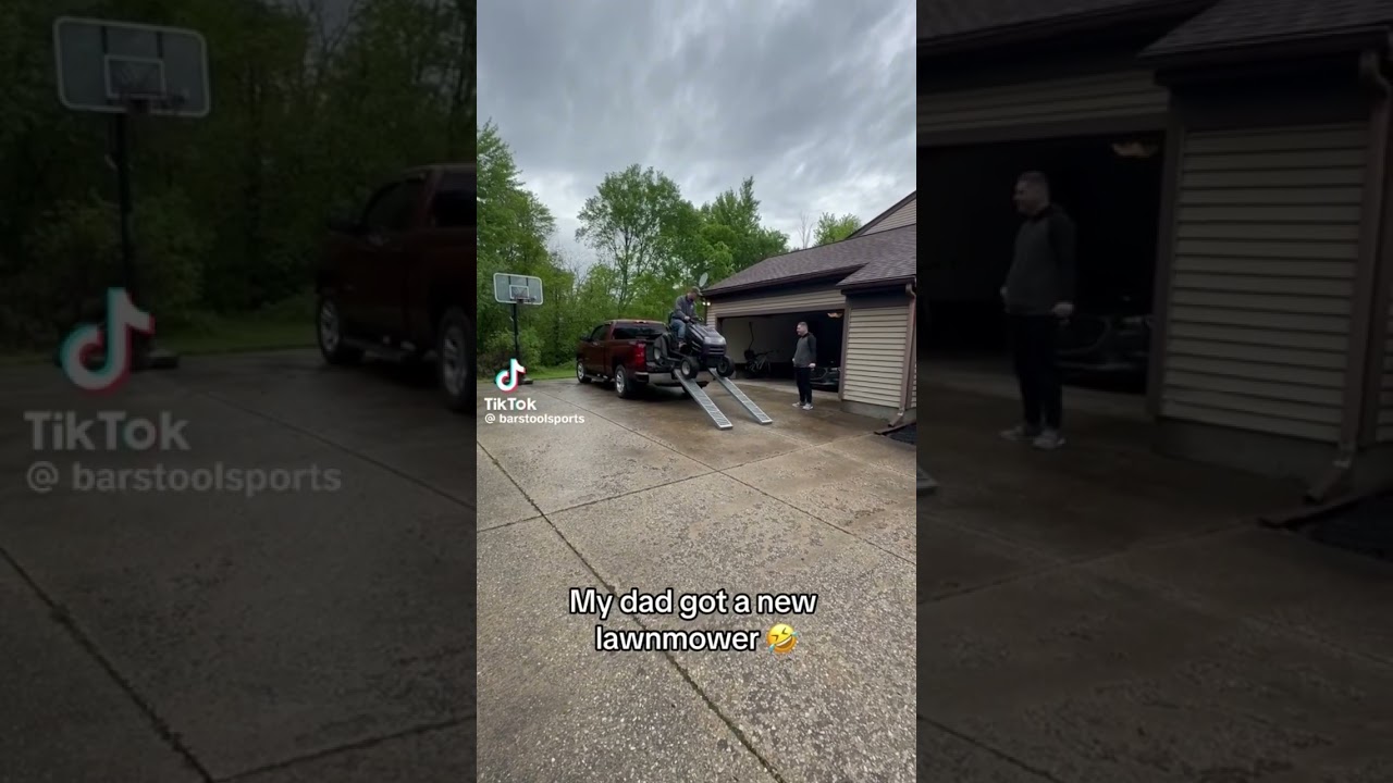 New Lawn Mower #lawncare #yardwork #comedy #funny #jokes #hillarious #prank #reaction #viral