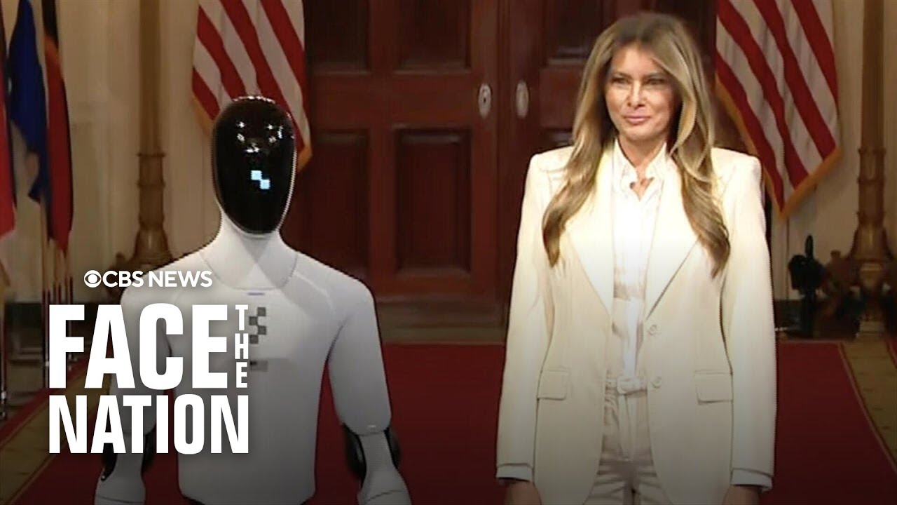 First lady Melania Trump welcomes robot to White House tech summit