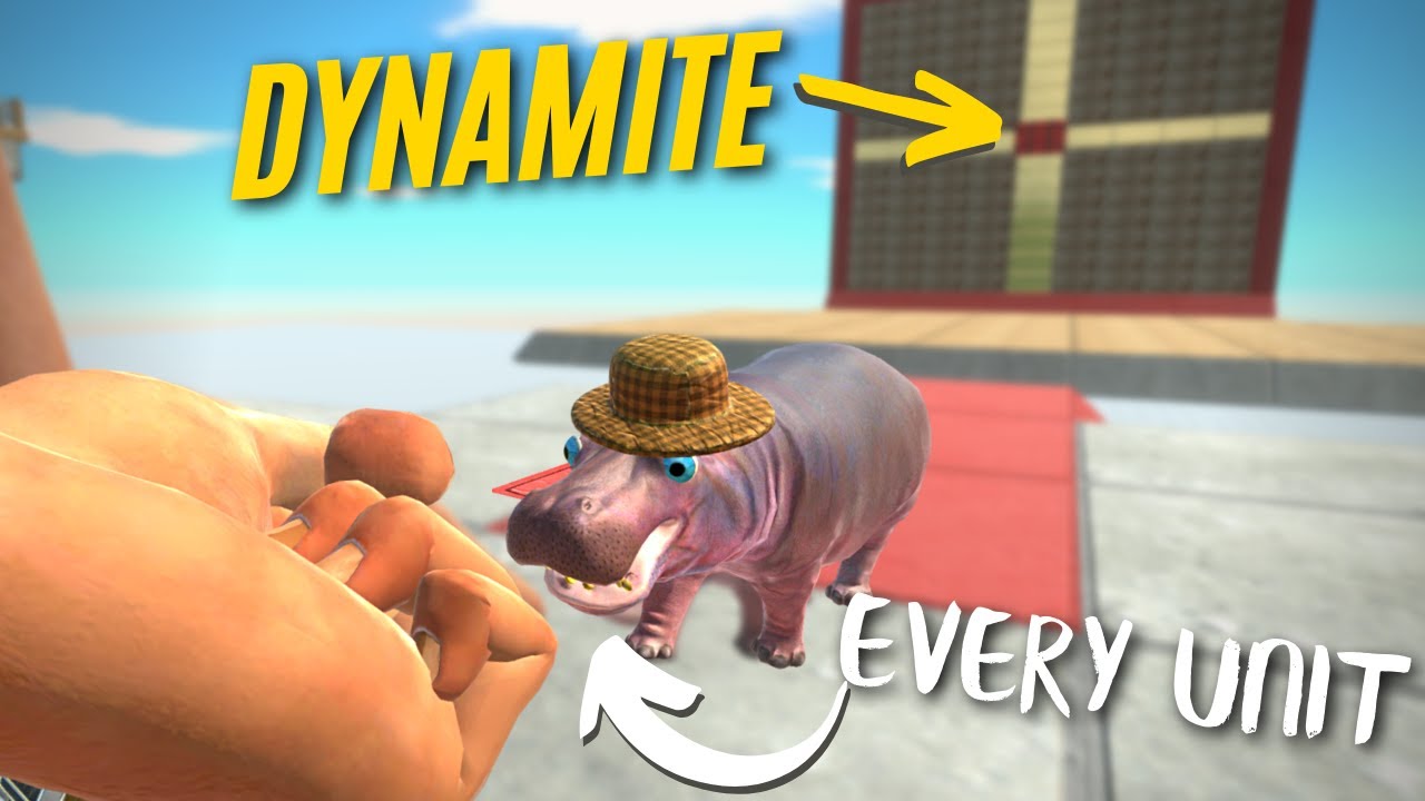 Hitting the Target Dynamite Tournament with a Giant Hand - Animal Revolt Battle Simulator | ARBS