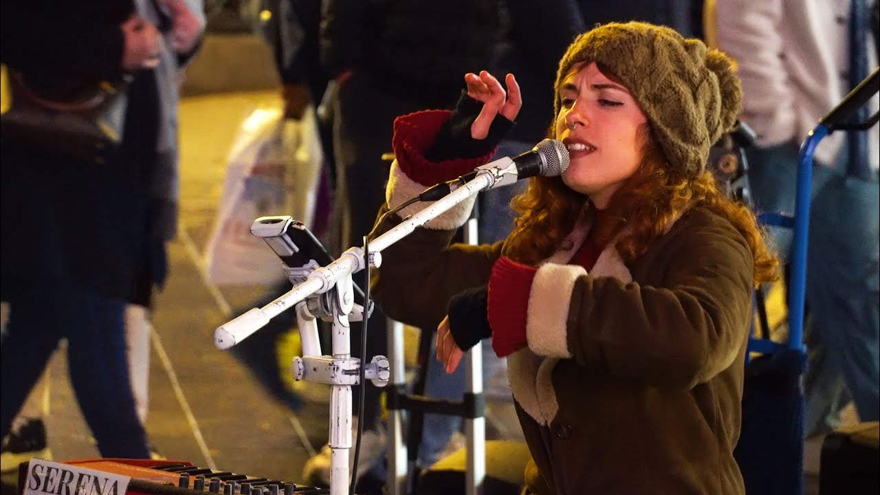 Kate Bush 'Running Up That Hill' by Serena Kaos in Leicester Square, London November 2023