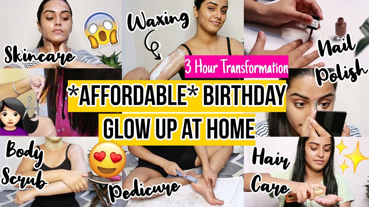 *AFFORDABLE* My Birthday Glow Up At Home | 3 Hour Transformation #BirthdayMonthContest 7