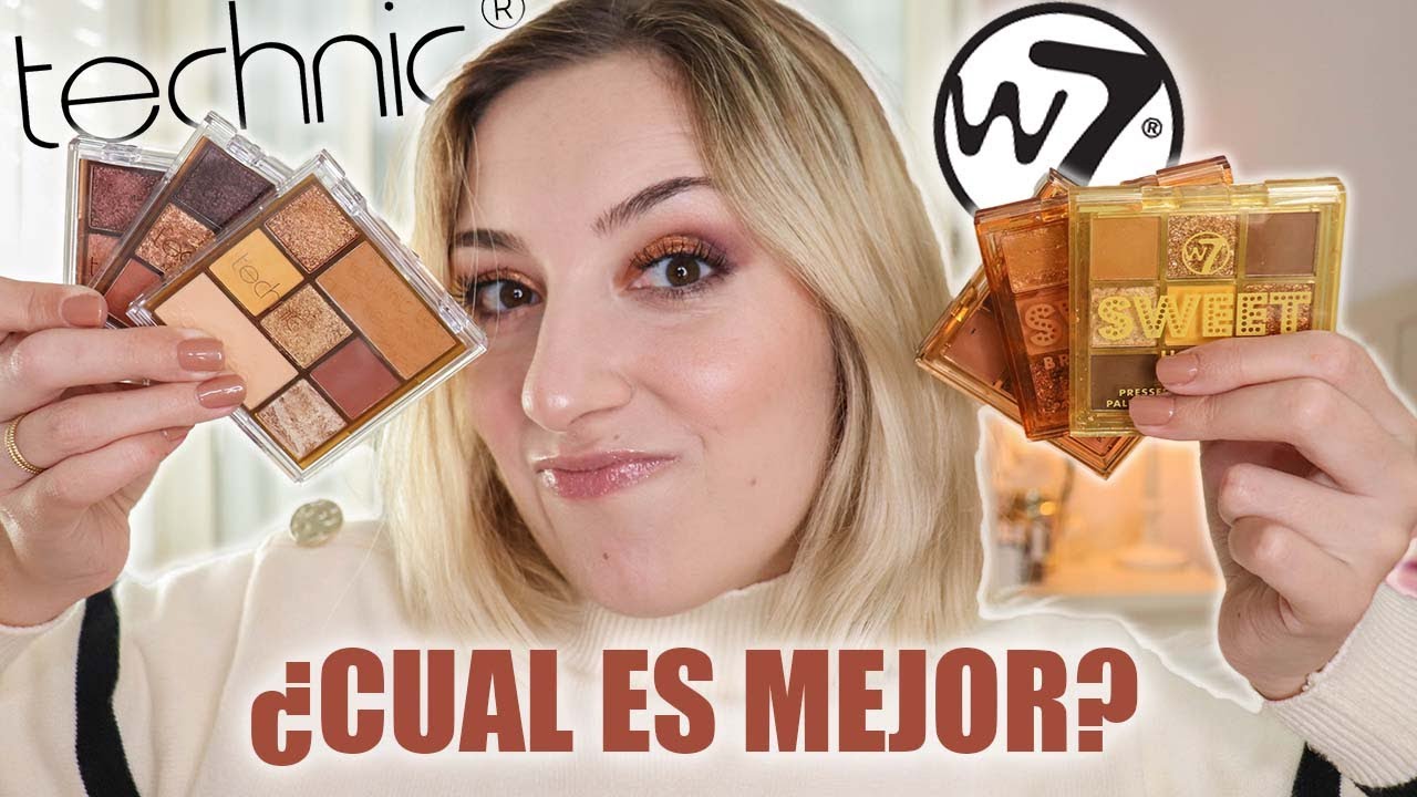 😜 Comparativa de PALETAS CLON!! W7 vs Technic | Maquillaje LOW COST