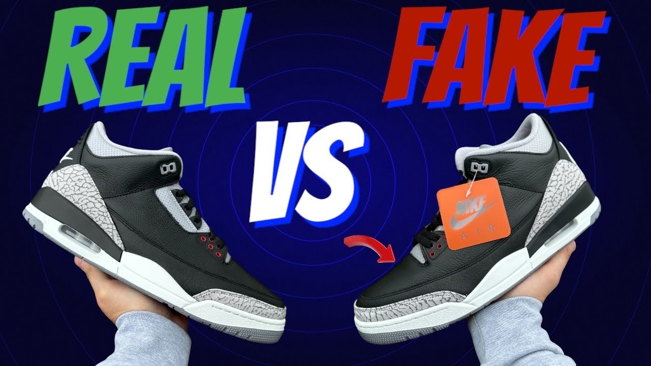 2024 Real Vs Fake Nike Air Jordan 3 “Black Cement”