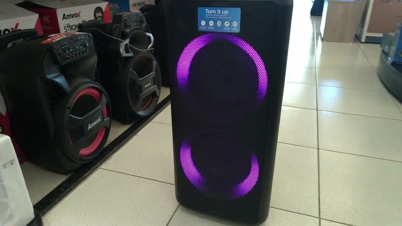 Philips TAX 5602, demonstração do aparelho. Philips só no nome. Caixa de som, bateria.