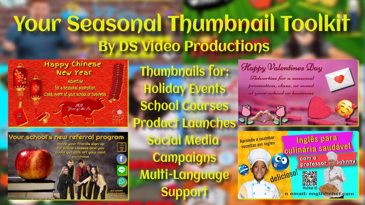 Thumbnail creations for your school or business by DS Video Productions