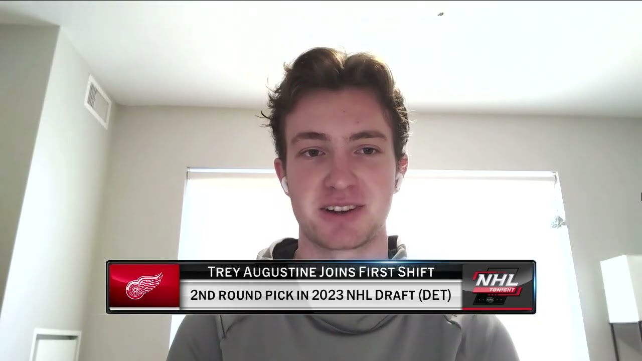 Detroit Red Wings top prospect and Michigan St. goalie Trey Augustine joins First Shift