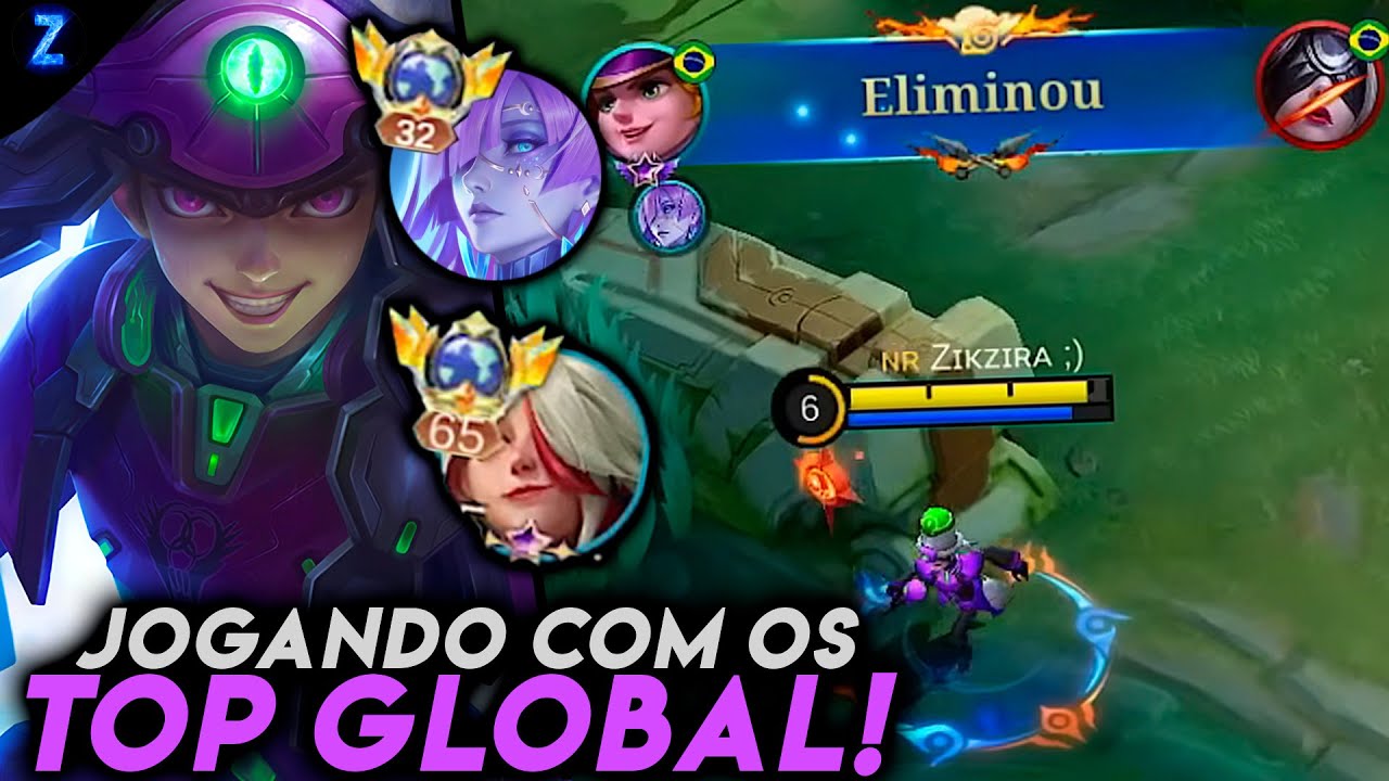 CAIU 2 TOP GLOBAL NO MEU TIME!! - HARLEY GAMEPLAY | Mobile Legends