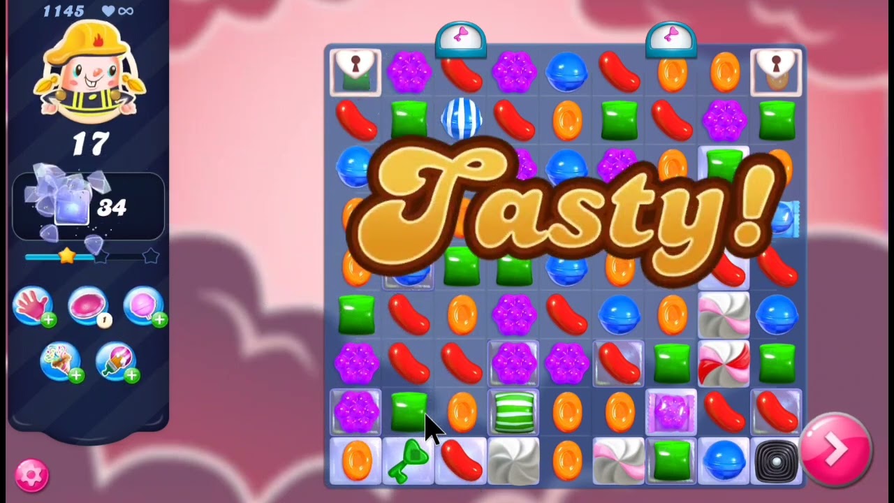 Candy crush saga level 1145 । Legendary level। No boosters। Candy  1145 help । Candy crush saga game