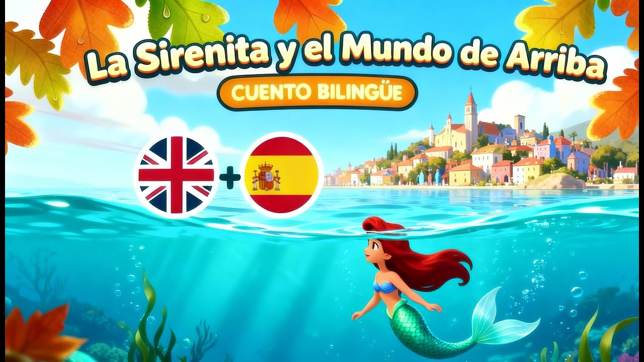 La Sirenita y el Mundo de Arriba | Cuento Infantil para Dormir - Cuento Bilingüe Ingles Español
