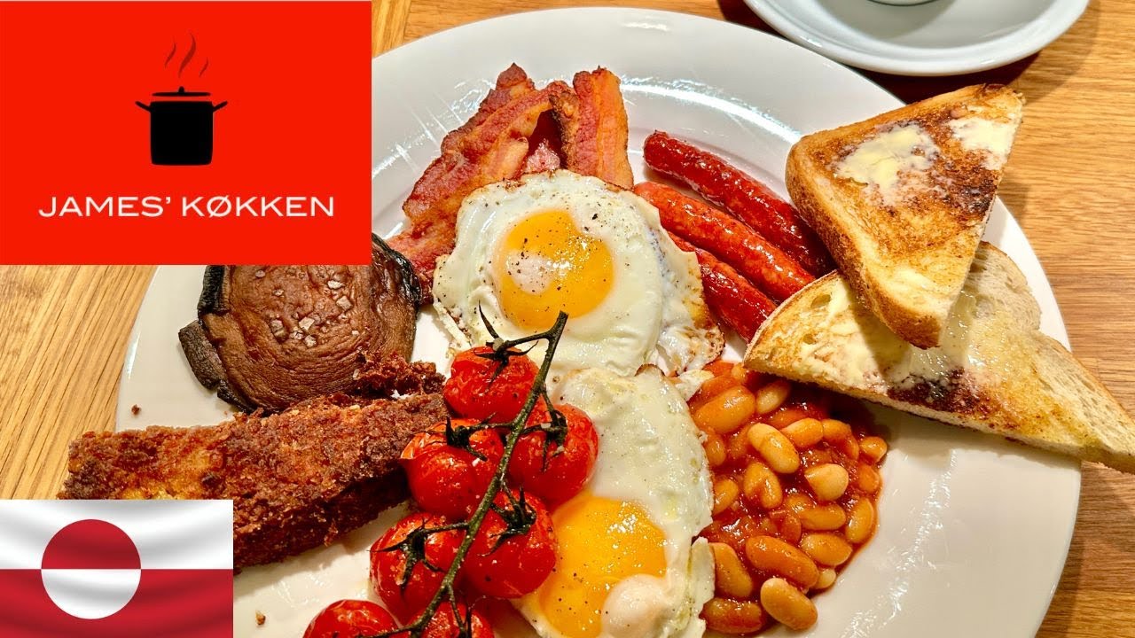 Full English breakfast - her er der bruges for en stor tallerken!